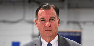 Rep. Tom Suozzi at Gold Coast Studios in Bethpage on Wednesday. Credit: Neil Miller