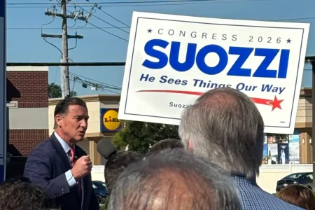 U.S. Rep. Tom Suozzi kicked off his re-election campaign in Mineola.