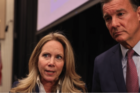 Long Island Democratic Reps. Laura Gillen and Tom Suozzi receive significant campaign dollar help from pro-Israel groups. Credit: Debbie Egan-Chin